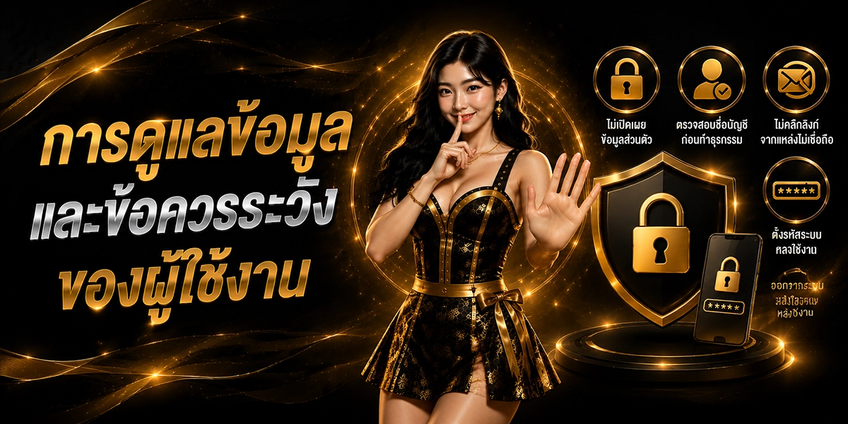 การดูแลข้อมูลและข้อควรระวังของผู้ใช้งาน
